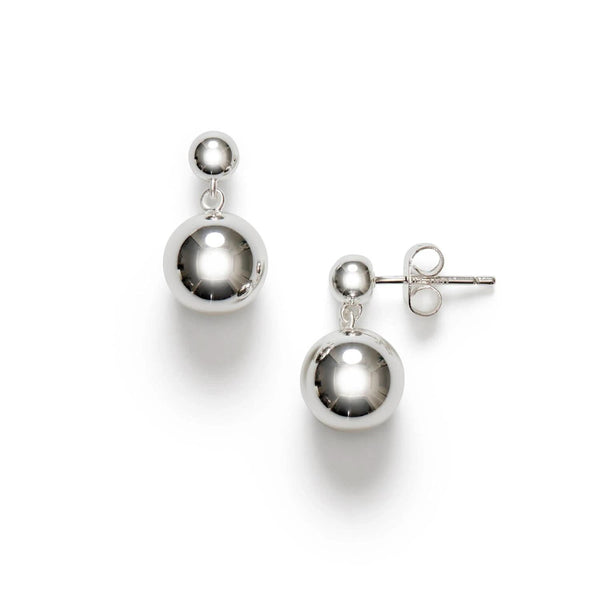 Drop of silver earring