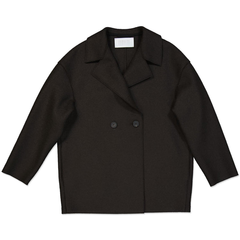 Women Dropped Shoulder D.B. Jacket Pressed Wool