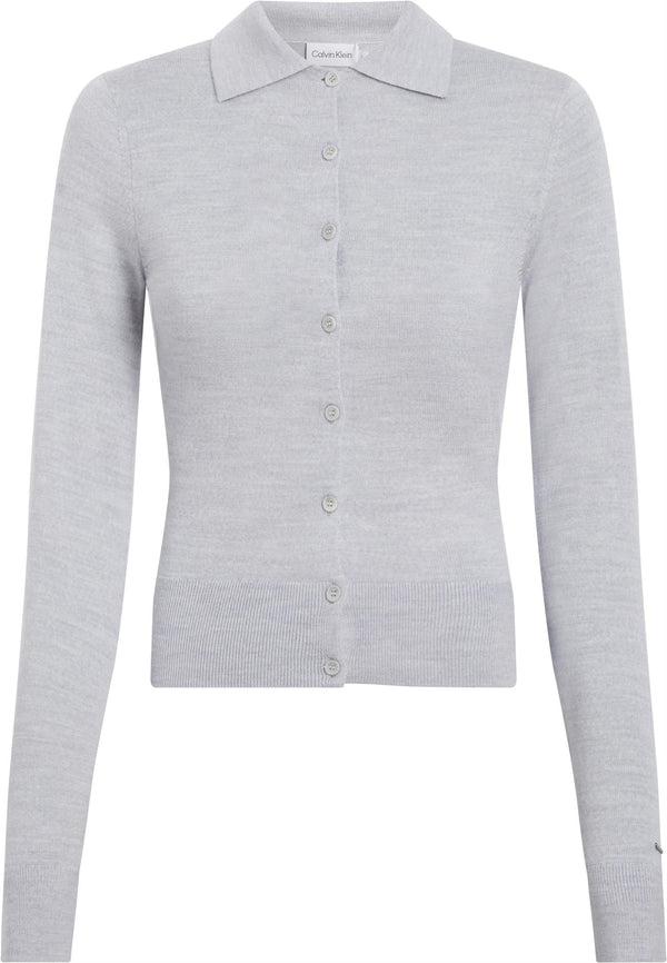 MERINO WOOL BUTTON CARDI