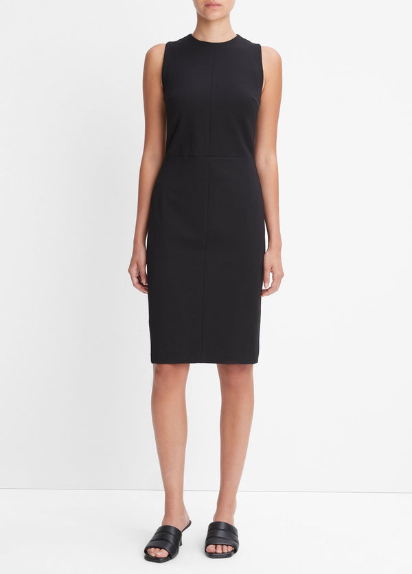 SEAMED FRONT SHEATH DRESS