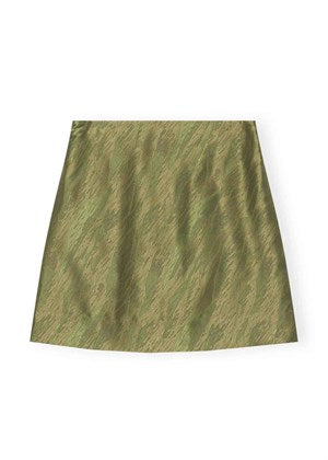 Shiny Jacquard Mini Skirt