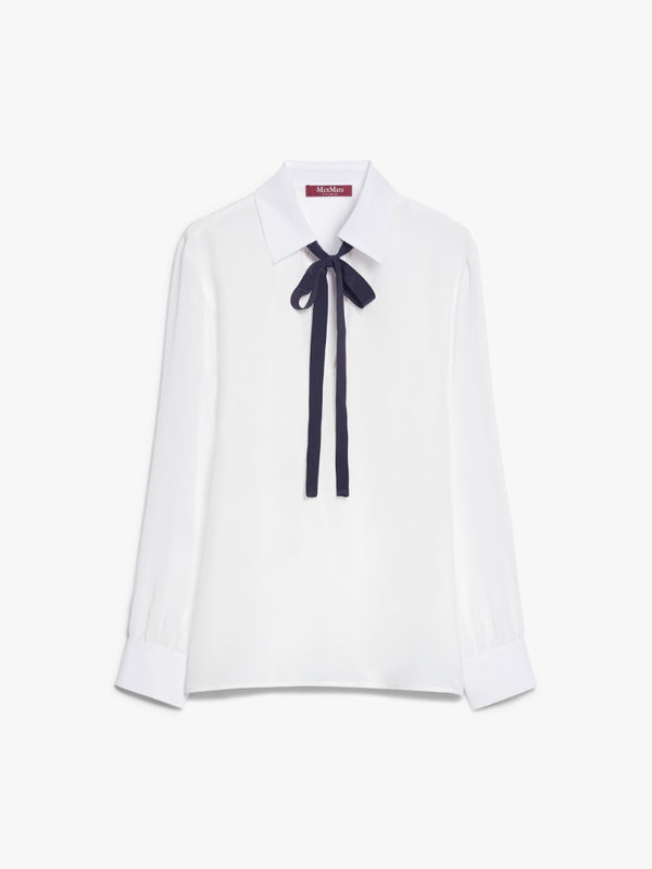 Ubicato - Silk blouse with bow tie