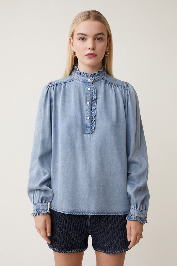 LAURA WOVEN BLOUSE