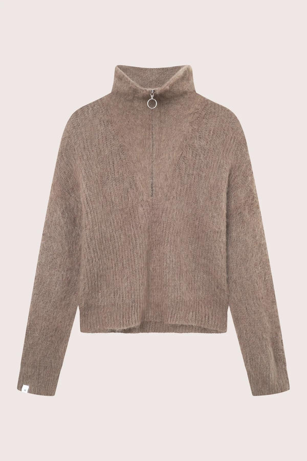 FLORIE BRUSHED ZIP KNIT