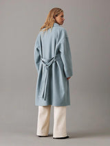 Relaxed Wool Wrap Coat