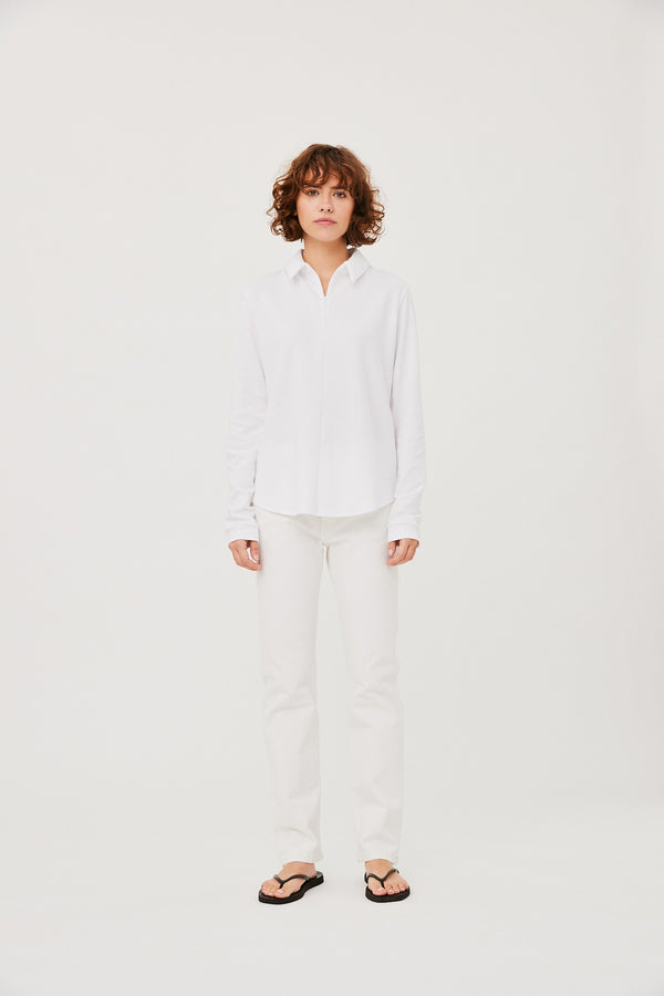 COTTON JERSEY ZIP SHIRT