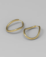 18K Thorn Hoop Oval Plated