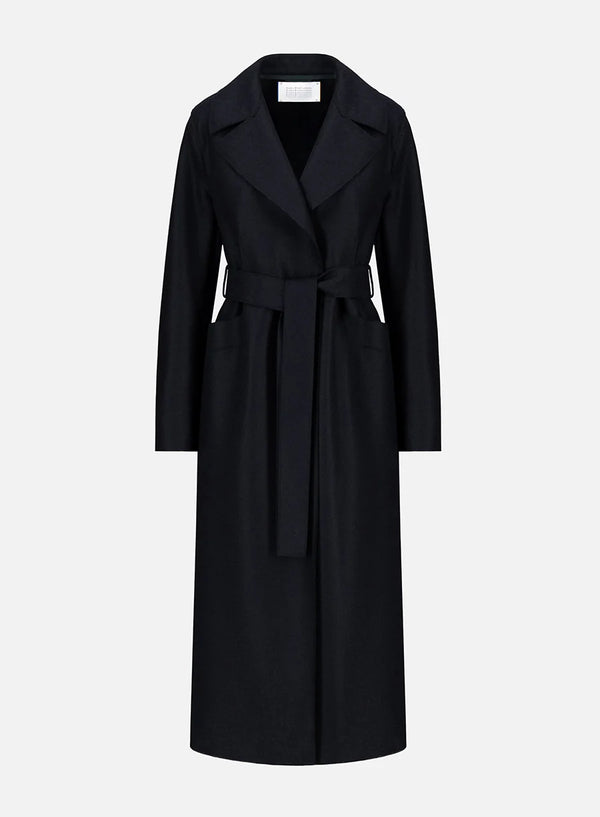 Women Long Maxi Coat Pressed Wool