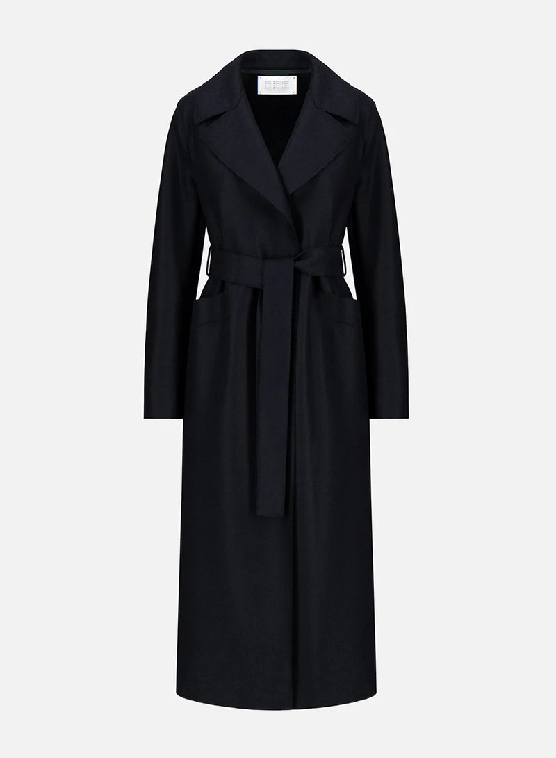 Women Long Maxi Coat Pressed Wool