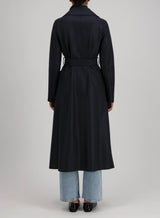 Women Long Maxi Coat Pressed Wool