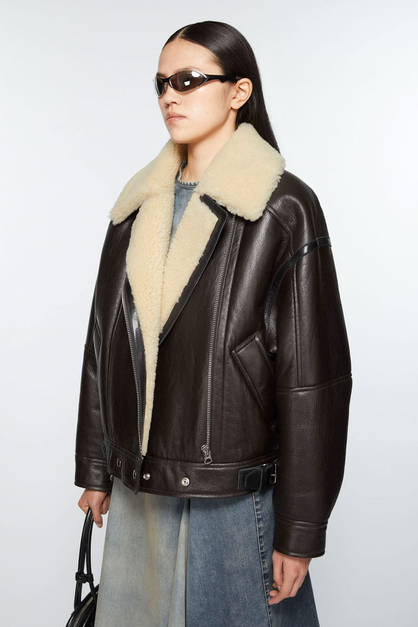 LEATHER SHEARLING JACKET