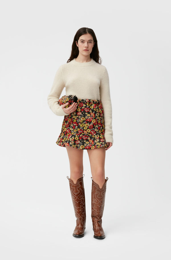 3D Jacquard Mini Skirt