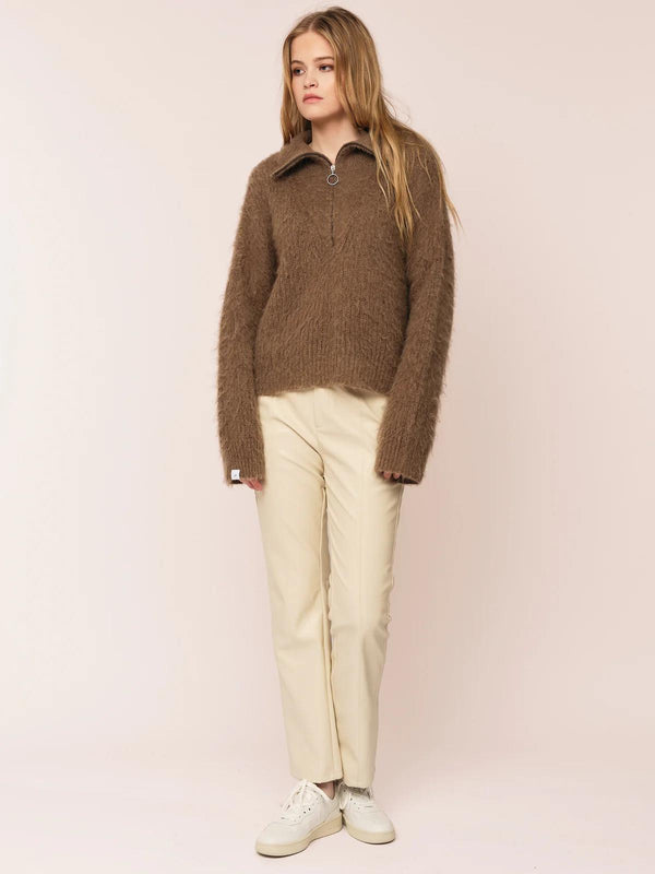 FLORIE BRUSHED ZIP KNIT