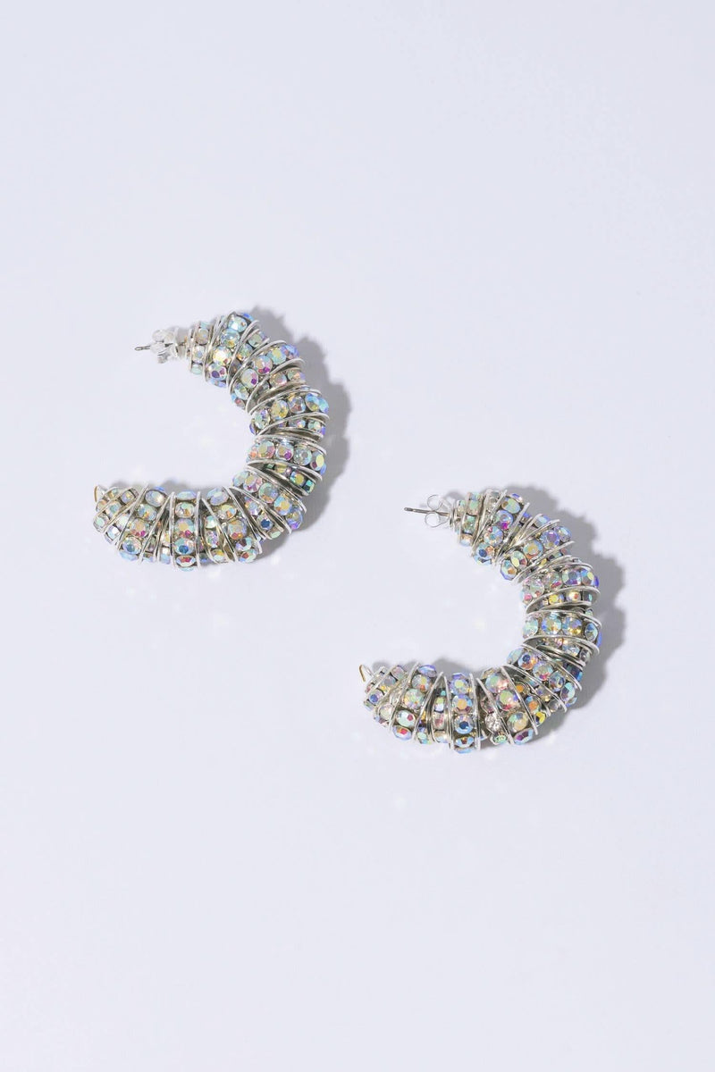 Fat Diamond Hoops