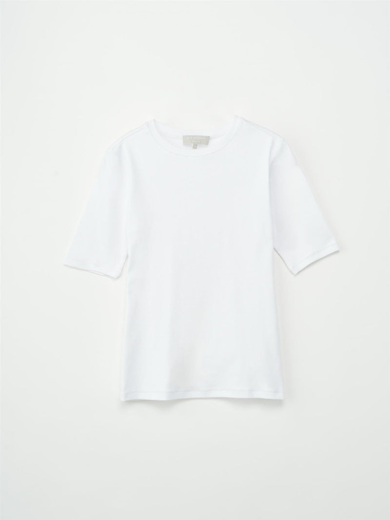 Half Sleeve Roundneck Rib Tee