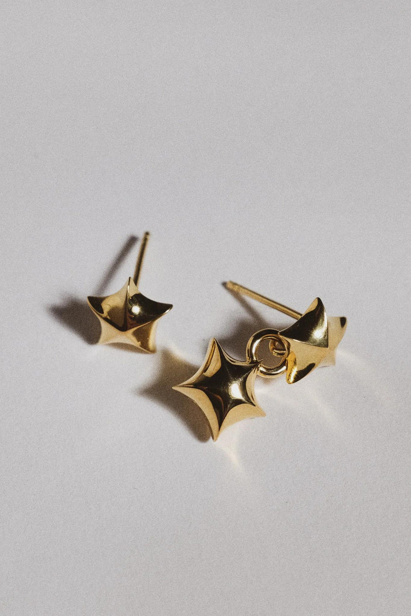 18K Star Ear Stud Plated