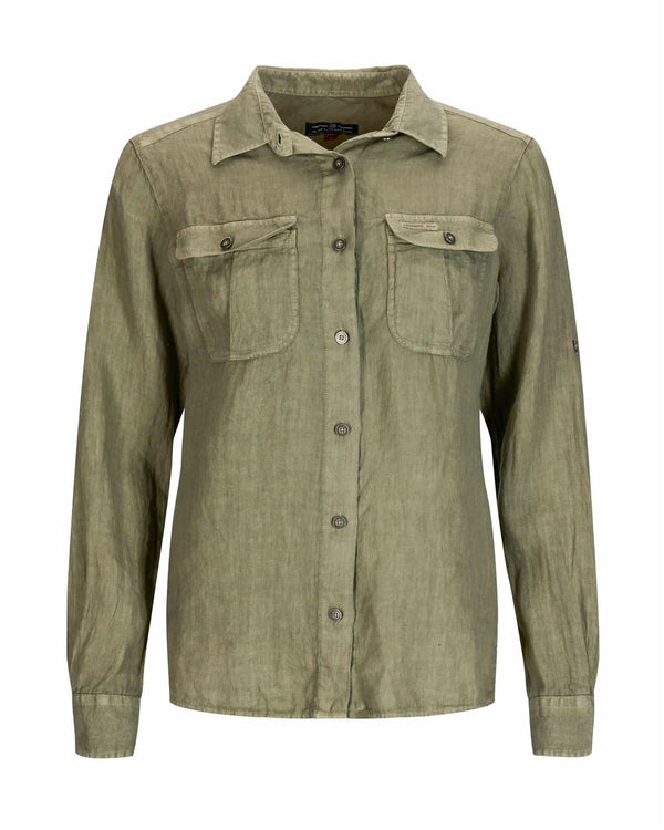 SAFARI G.DYED LINEN SHIRT W