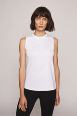 SLEEVELESS COTTON JERSEY TOP