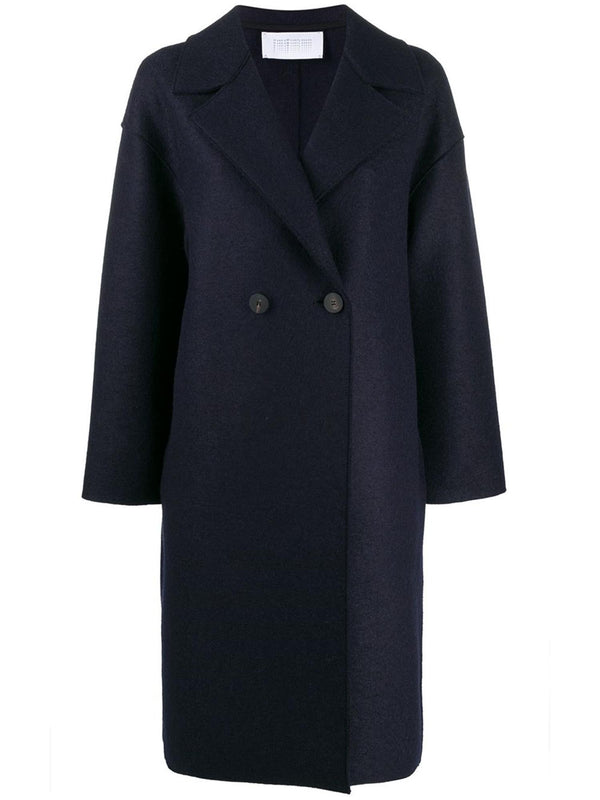 Women Dropped Shoulder D.B. Coat Pressed Wool