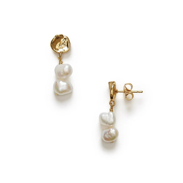 Pearly drop earring - short