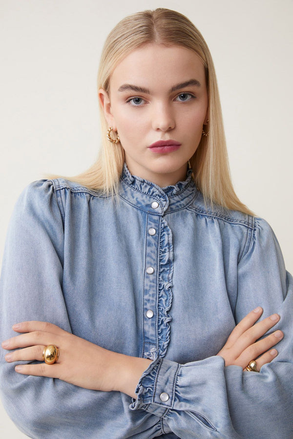 LAURA WOVEN BLOUSE