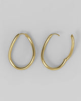 18K Thorn Hoop Oval Plated