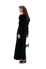 Velvet Jersey Long Dress