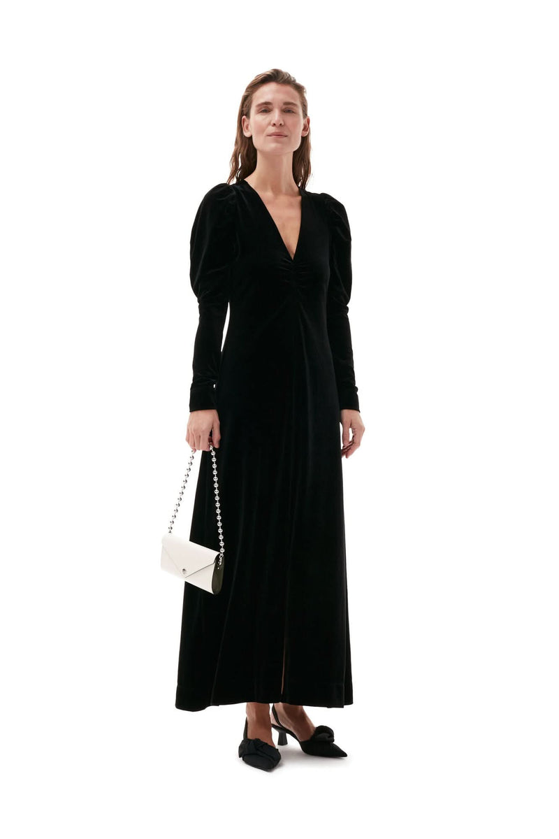 Velvet Jersey Long Dress