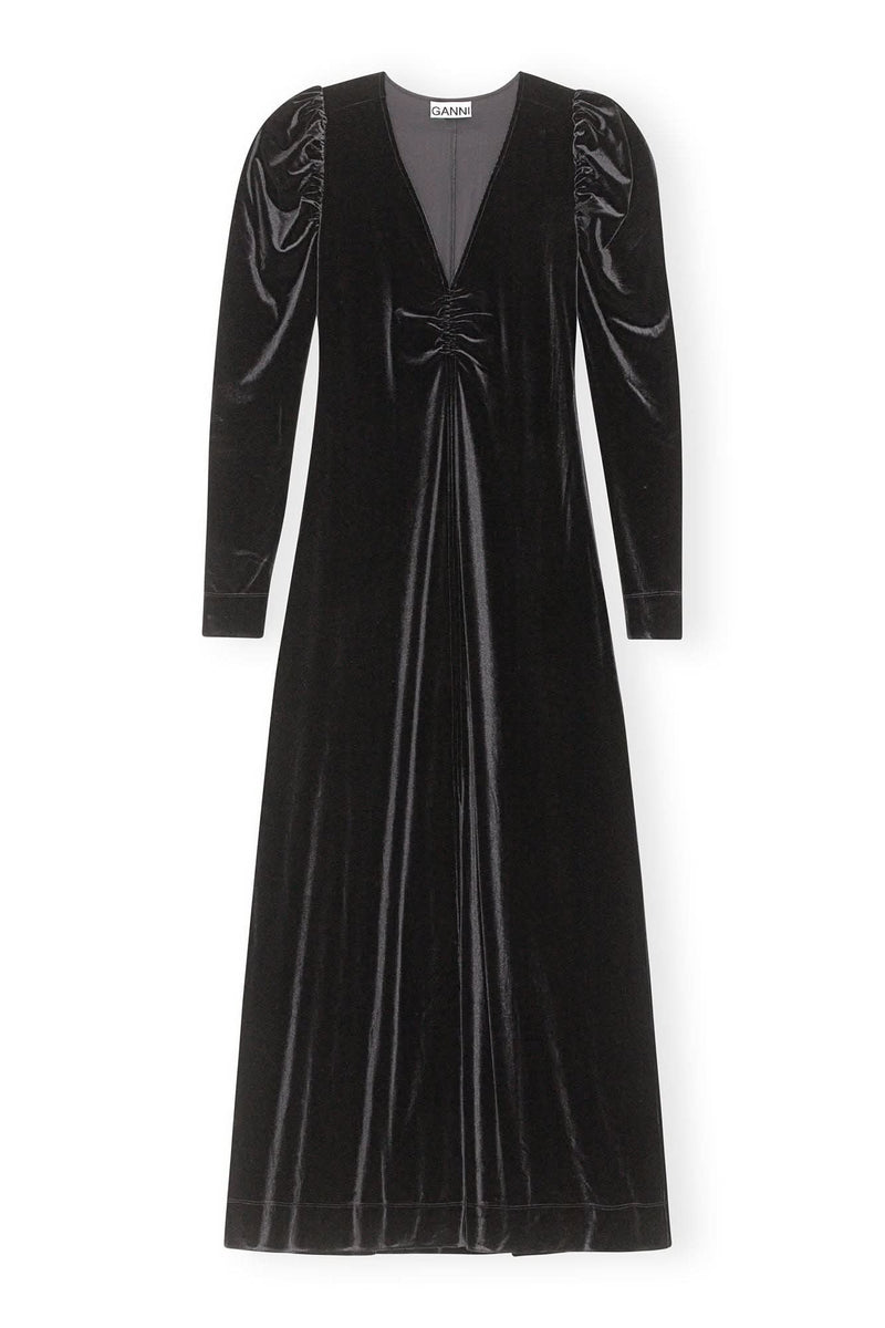 Velvet Jersey Long Dress